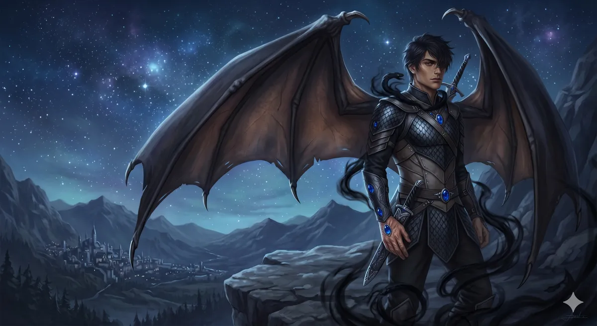 Portrait of Azriel, Spymaster of the Night Court.